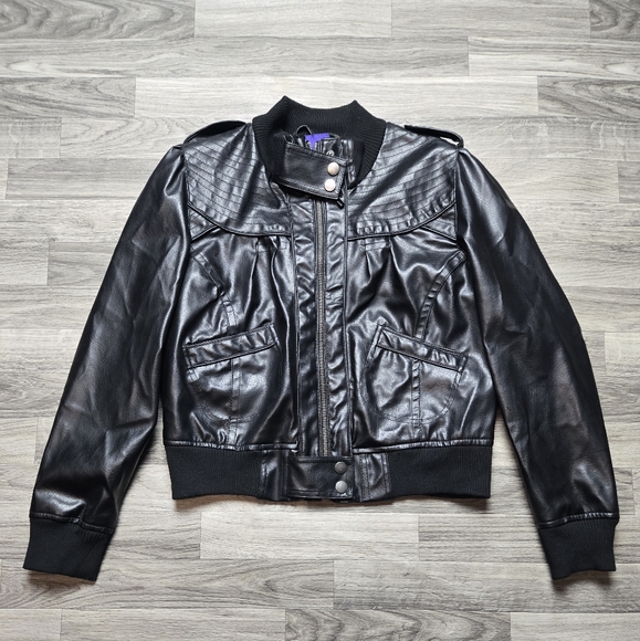 Miley Cyrus Max Vintage Y2K Pleather Jacket - Picture 1 of 8